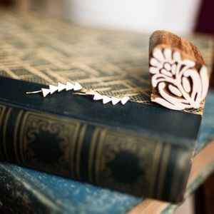 Gold Triangle Ear Pins